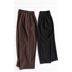 FUNYYZO & ANEWSTA 2  Pair Wide Leg Pants in Black &Brown Trouser X-Large